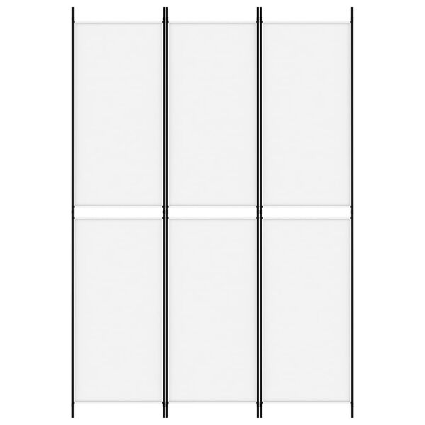 vidaXL Cloison de séparation 3 panneaux Blanc 150x220 cm Tissu