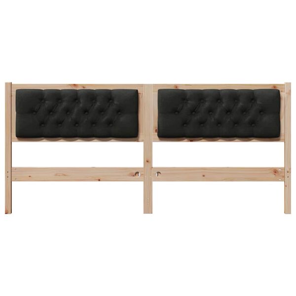 vidaXL T&ecirc;te de lit Autre Marron et noir 180 cm Bois massif en pin