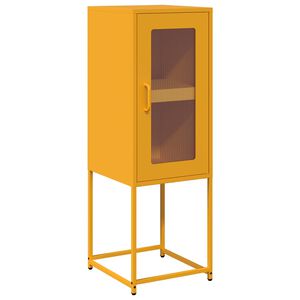 vidaXL Buffet jaune moutarde 36x39x107 cm acier lamin&eacute; &agrave; froid