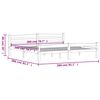 vidaXL Cadre de lit sans matelas blanc bois massif de pin 200x200 cm