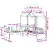 vidaXL Ensemble de lit de jour et de banc avec toit sans matelas