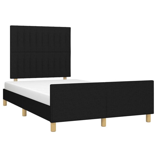 vidaXL Cadre de lit sans matelas noir 120x200 cm tissu