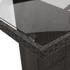 vidaXL Ensemble &agrave; manger de jardin 9pcs coussins noir r&eacute;sine tress&eacute;e