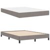 vidaXL Lit &agrave; ressorts avec matelas Taupe 140 x 190 cm tissu