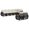 vidaXL Ensemble de canap&eacute; de jardin 8 pc 8 place Noir et blanc cr&egrave;me