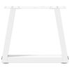 vidaXL Pieds de table basse en forme de V, 2 pi&egrave;ces, blanc, 40 x (30-31,3) cm, acier