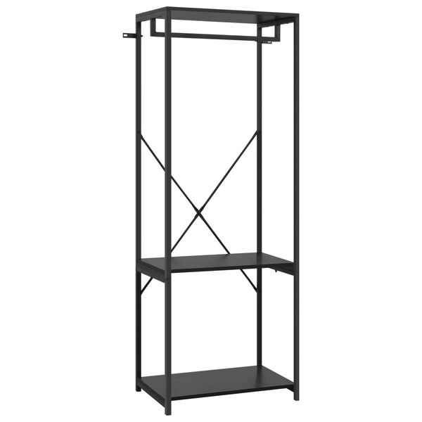 vidaXL Garde-robe Noir 60x40x167 cm M&eacute;tal et agglom&eacute;r&eacute;