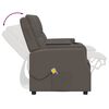 vidaXL Fauteuil de massage inclinable 2 places gris similicuir