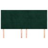 vidaXL T&ecirc;te de lit Vert fonc&eacute; 160x5x118/128 cm Velours