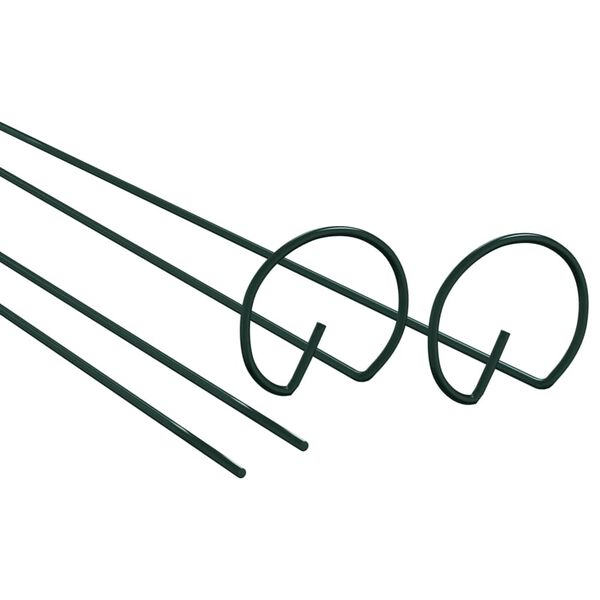 vidaXL Piquets pour plantes de jardin 20 pcs vert fonc&eacute; 91 cm acier