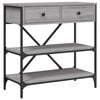 vidaXL Table console sonoma gris 75x34,5x75 cm bois d'ing&eacute;nierie