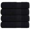 vidaXL Serviettes de bain FROGN 4 pcs noir 100x150 cm 360 g/m&sup2;