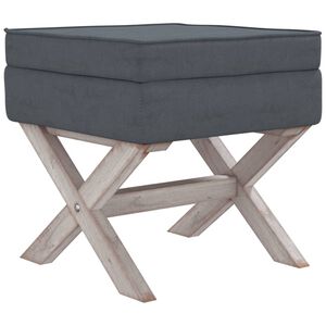 vidaXL Tabouret de rangement Gris fonc&eacute; 45x45x49 cm Velours