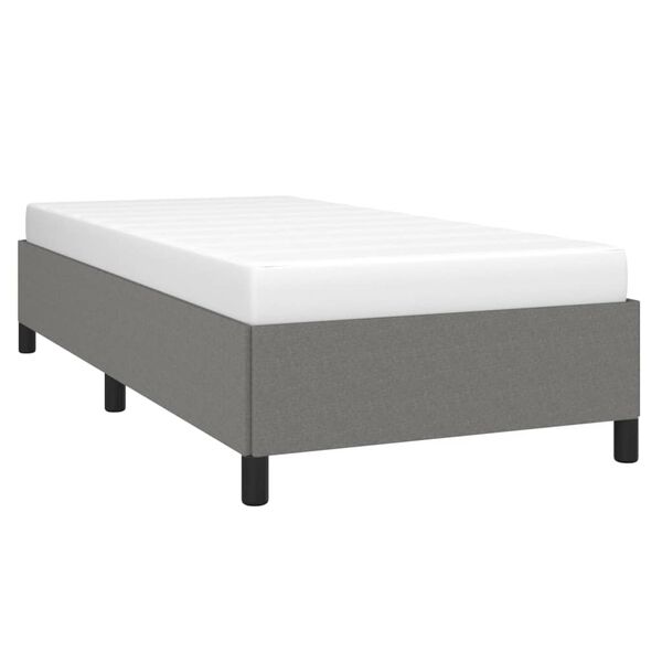 vidaXL Cadre de lit sans matelas gris fonc&eacute; 80x200 cm tissu