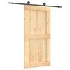 vidaXL Porte coulissante 100 x 210 cm Bois de pin massif (non trait&eacute;)