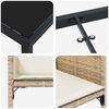 vidaXL Ensemble de salle &agrave; manger pour jardin 5 pcs Beige polyrotin