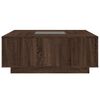 vidaXL Table basse avec LED infini chêne marron 100x100x40 cm