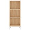 vidaXL Buffet haut Ch&ecirc;ne sonoma 34,5x34x180 cm Bois d'ing&eacute;nierie