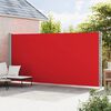 vidaXL Auvent lat&eacute;ral r&eacute;tractable de patio 220x600 cm Rouge