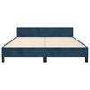 vidaXL Cadre de lit sans matelas bleu fonc&eacute; 140x190 cm velours