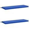 vidaXL Coussins de banc 2 pi&egrave;ces SOEST 2 pc 100 % polyester Bleu royal