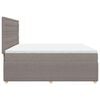 vidaXL Sommier &agrave; lattes de lit avec matelas Taupe 200x200 cm Tissu