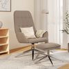 vidaXL Chaise de relaxation avec repose-pied Taupe Tissu microfibre