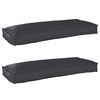 vidaXL Set de coussins de palette 2 pcs Noir 100 x 40 x 8 cm