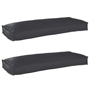 vidaXL Set de coussins de palette 2 pcs Noir 100 x 40 x 8 cm