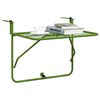 vidaXL Table de balcon Vert 60x40 cm Acier