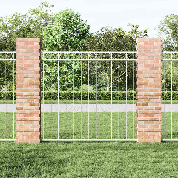 vidaXL &Eacute;l&eacute;ment de cl&ocirc;ture Assen Blanc 170 x 150 cm Acier