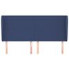 vidaXL T&ecirc;te de lit avec oreilles Bleu 163x23x118/128 cm Tissu