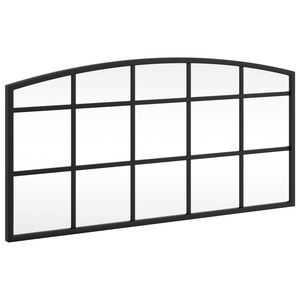 vidaXL Miroir mural noir 60x30 cm arche fer