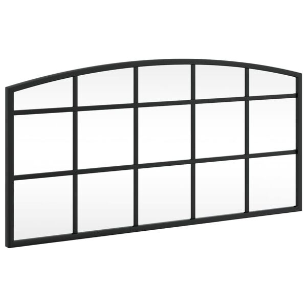 vidaXL Miroir mural noir 60x30 cm arche fer