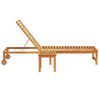 vidaXL Transat Marron 202 x 53 x 89 cm Bois d'Acacia Massif