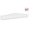 vidaXL Paniers &agrave; gabions arqu&eacute;s 7 pcs 400x50x40/60 cm Fer galvanis&eacute;