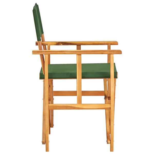 vidaXL Chaises de metteur en scène lot de 2 bois massif d'acacia vert