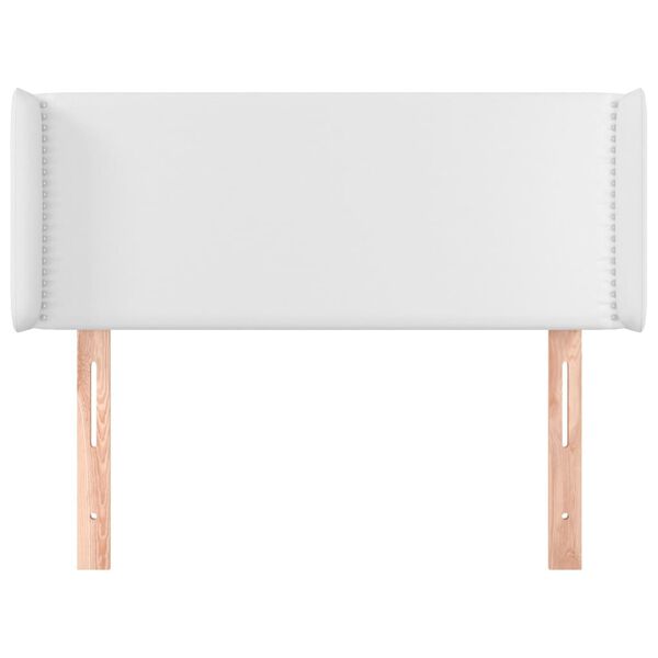 vidaXL T&ecirc;te de lit avec oreilles Blanc 103x16x78/88 cm Similicuir