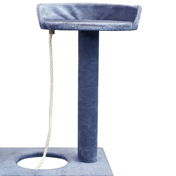vidaXL Arbre à chat avec griffoirs en sisal 150 cm Bleu foncé
