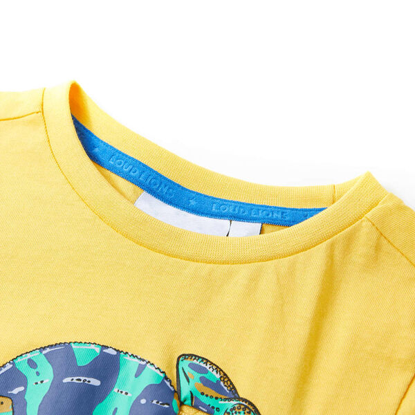 T-shirt pour enfants avec manches courtes ocre clair 104