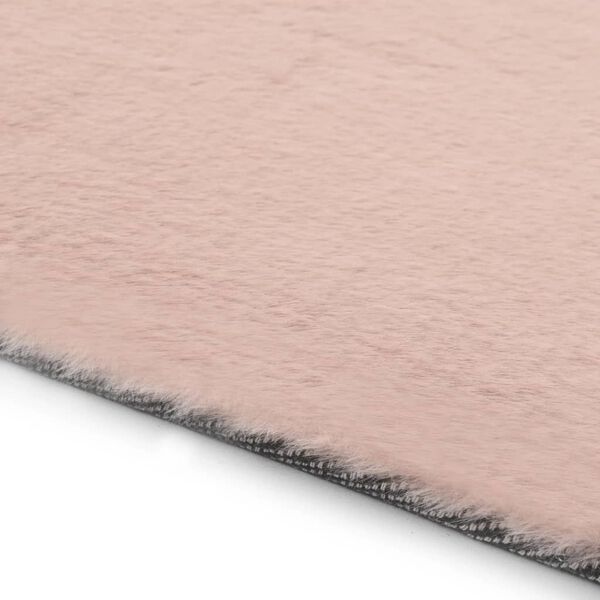 vidaXL Tapis 140x200 cm Fausse fourrure de lapin Vieux rose