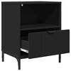 vidaXL Cabinet de chevet 2 pcs Noir 49 x 36 x 61 cm Bois d'ing&eacute;nierie