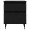 vidaXL Cabinet de chevet avec tiroir 2 pcs Ch&ecirc;ne noir 40 x 35 x 50 cm