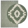 vidaXL Tapis de zone OLITE Naturel et vert 160 x 230 cm PET