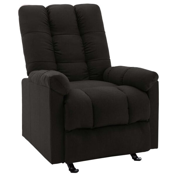 vidaXL Fauteuil inclinable Noir Tissu