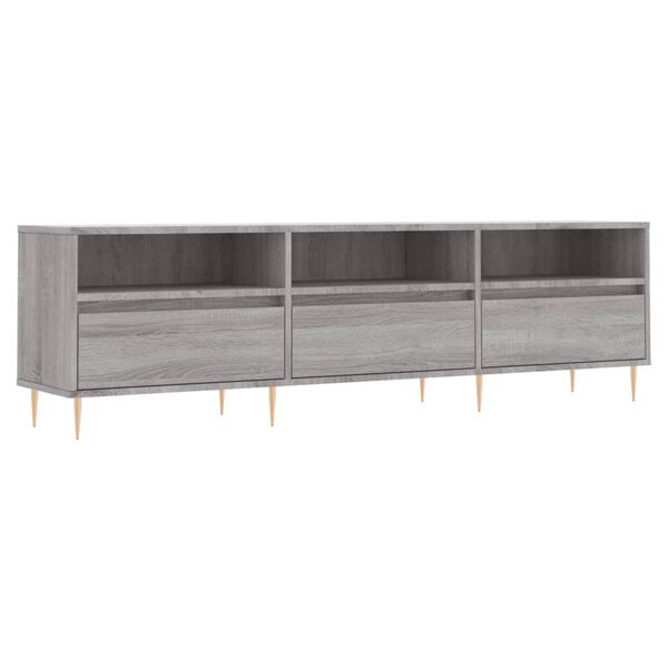 vidaXL Meuble TV sonoma gris 150x30x44,5 cm bois d'ing&eacute;nierie