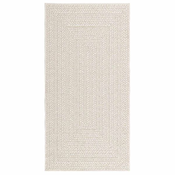 vidaXL Tapis ZIZUR cr&egrave;me 80x150 cm aspect de jute int&eacute;rieur ext&eacute;rieur