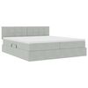 vidaXL Lit de Rangement avec matelas Gris clair 90 x 200 cm