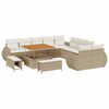 vidaXL Ensemble de canap&eacute; de jardin avec coussin 13 pcs beige et cr&egrave;me