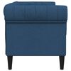 vidaXL Canapé Chesterfield 2 places bleu tissu